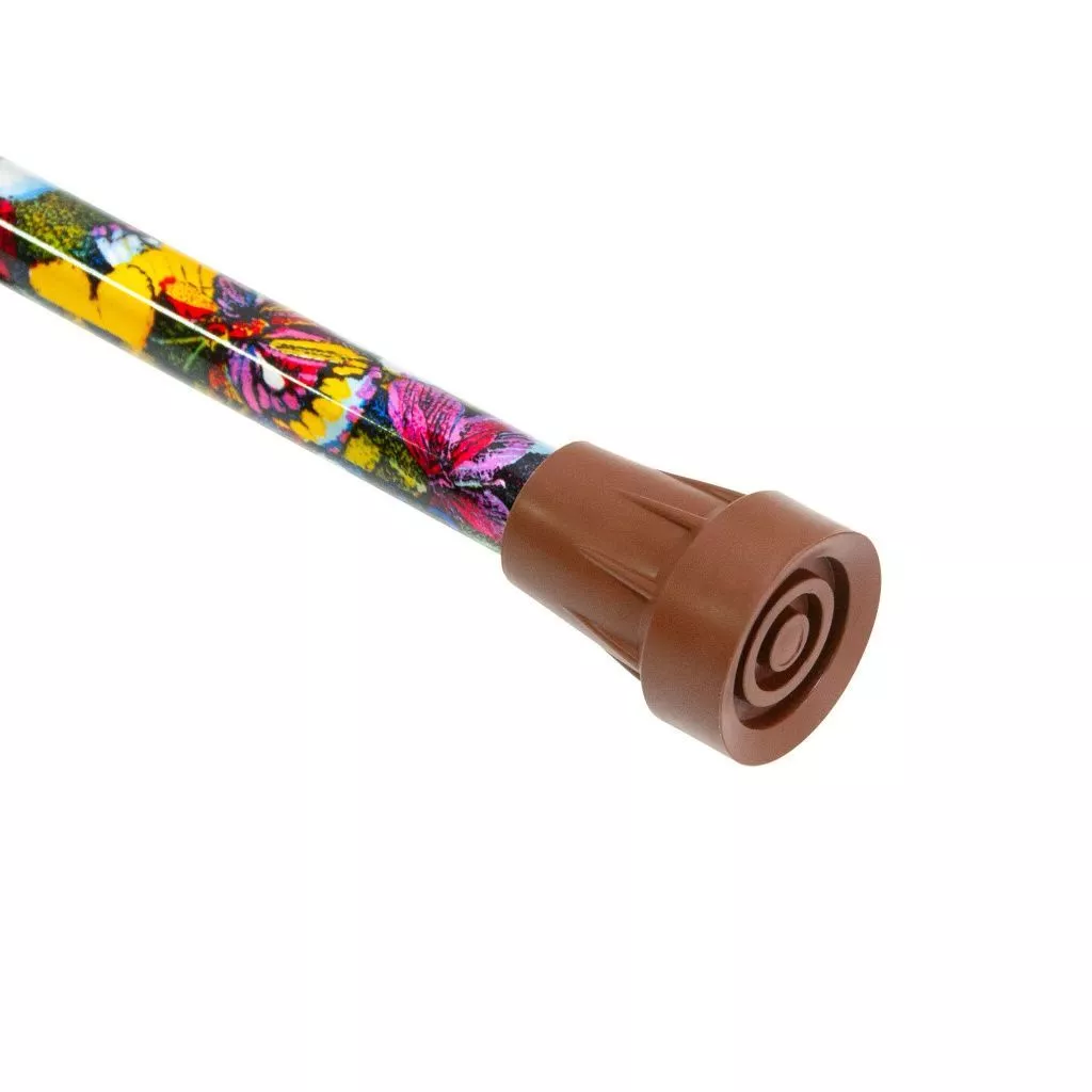 Трость телескопическая с деревянной ручкой ТР1 (Бабочки)
