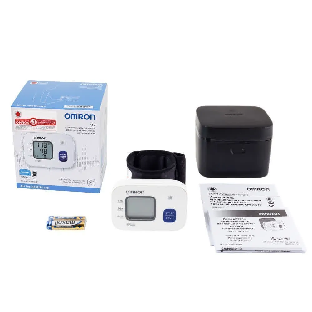 Тонометр OMRON RS2 (HEM-6121-RU) запястный Тонометр OMRON RS2 (HEM-6121-RU) запястный