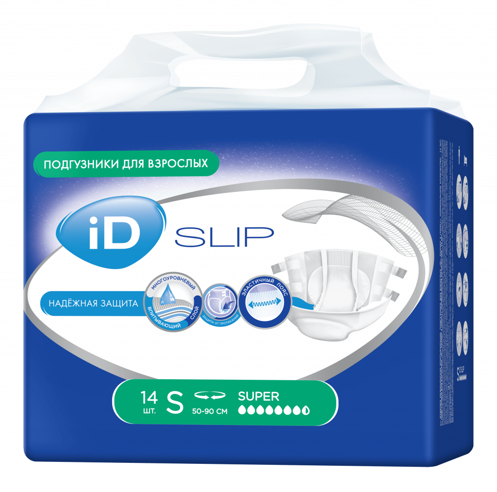 Подгузники для взрослых ID Slip Super р.S (14 шт)