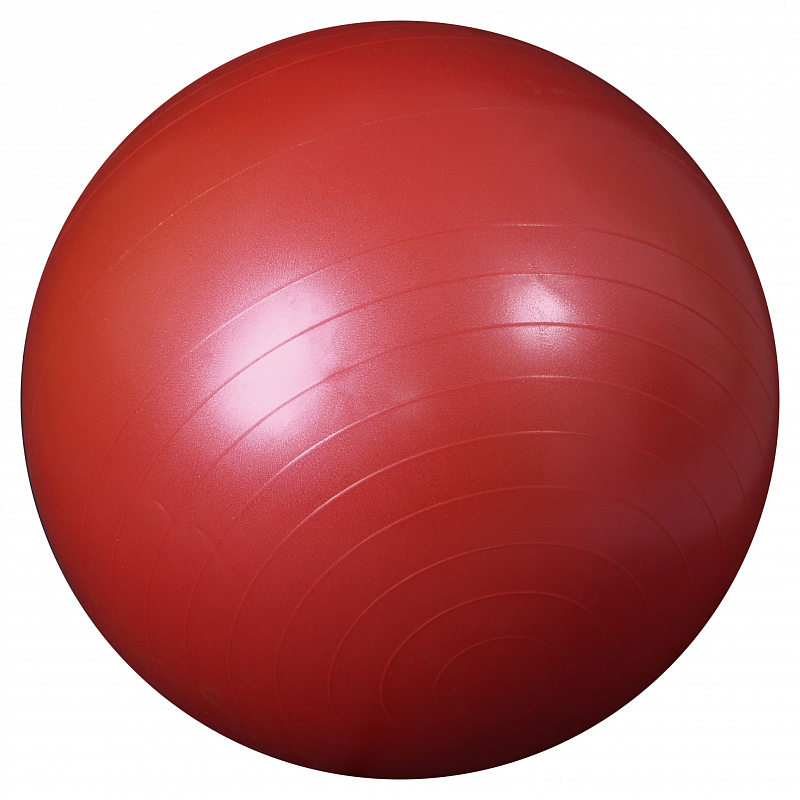 Мяч гимнастический красный (Фитбол) L 0165 b диаметр 65 см с насосом